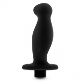 Черный анальный вибромассажёр Silicone Vibrating Prostate Massager 02 - 10,8 см. - Blush Novelties - в Серпухове купить с доставкой