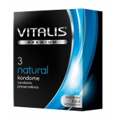 Классические презервативы VITALIS PREMIUM natural - 3 шт. - Vitalis - купить с доставкой в Серпухове