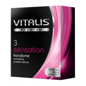Презервативы с пупырышками и кольцами VITALIS PREMIUM sensation - 3 шт. - Vitalis - купить с доставкой в Серпухове