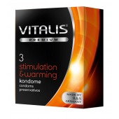 Презервативы VITALIS PREMIUM stimulation   warming с согревающим эффектом - 3 шт. - Vitalis - купить с доставкой в Серпухове