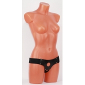 Универсальные черные трусики для страпона - БДСМ Арсенал - купить с доставкой в Серпухове