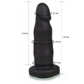 Черная реалистичная насадка-фаллоимитатор с головкой - 13 см. - LOVETOY (А-Полимер) - купить с доставкой в Серпухове