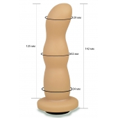 Телесная рельефная насадка Harness - 14,2 см. - LOVETOY (А-Полимер) - купить с доставкой в Серпухове