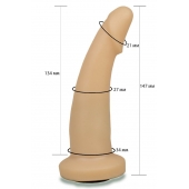 Телесная гладкая насадка Harness - 14,7 см. - LOVETOY (А-Полимер) - купить с доставкой в Серпухове