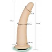 Телесная гладкая насадка-фаллоимитатор Harness - 17 см. - LOVETOY (А-Полимер) - купить с доставкой в Серпухове