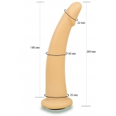 Телесная гладкая насадка-фаллоимитатор Harness - 20 см. - LOVETOY (А-Полимер) - купить с доставкой в Серпухове