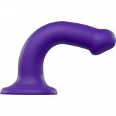 Фиолетовый фаллоимитатор-насадка Strap-On-Me Dildo Dual Density size M - 18 см. - Strap-on-me - купить с доставкой в Серпухове