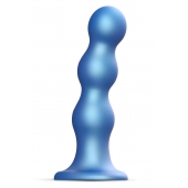 Голубая насадка Strap-On-Me Dildo Plug Balls size L - Strap-on-me - купить с доставкой в Серпухове