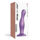 Фиолетовая насадка Strap-On-Me Dildo Plug Curvy size L - Strap-on-me - купить с доставкой в Серпухове