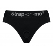 Черные трусики для насадок Heroine Lingerie Harness - size L - Strap-on-me - купить с доставкой в Серпухове