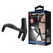 Черная вибронасадка на пенис Vibrating Penis Sling - Baile - в Серпухове купить с доставкой