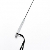 Черный кожаный стек с гладкой ручкой - 55 см. - Crazy Handmade - купить с доставкой в Серпухове