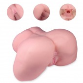 Реалистичный мастурбатор-полуторс с 2 рабочими отверстиями - S-HANDE - в Серпухове купить с доставкой