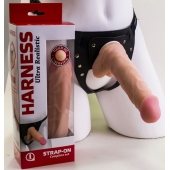 Страпон Harness из двух предметов: регулируемые трусики и насадка-фаллос - 17,5 см. - LOVETOY (А-Полимер) - купить с доставкой в Серпухове