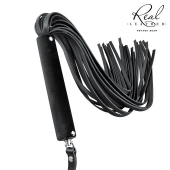 Черная кожаная плеть-флоггер - 84 см. - Notabu - купить с доставкой в Серпухове