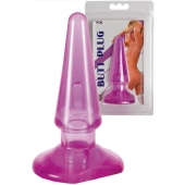 Фиолетовая анальная пробка BUTT PLUG - 9,5 см. - Toyfa Basic