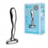 Стальной стимулятор простаты Stainless Steel Prostate Plug - 11,5 см. - b-Vibe - в Серпухове купить с доставкой