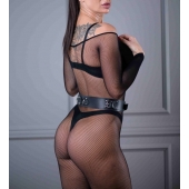 Черный кожаный пояс Sex Game - БДСМ Арсенал - купить с доставкой в Серпухове