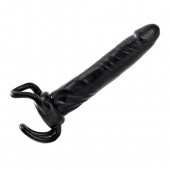 Чёрная насадка-фаллос для двойного проникновения INFLATABLE DILDO SLIM DONG  - 13,5 см. - Toyz4lovers - в Серпухове купить с доставкой