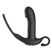 Черный пульсирующимй массажер простаты с вибрацией и пультом ДУ - 17,1 см. - Secwell - в Серпухове купить с доставкой