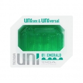 Зеленый мастурбатор-стимулятор Tenga Uni Emerald - Tenga - в Серпухове купить с доставкой