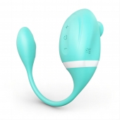Мятный вакуумный вибростимулятор Tadpole Vibrating Dual Stimulation с виброхвостиком - Tracy s Dog