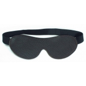 Коричневая кожаная маска на глаза на резинке - БДСМ Арсенал - купить с доставкой в Серпухове