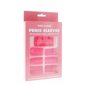 Набор из 7 розовых насадок на пенис ONE-A-DAY PENIS SLEEVES PINK - Seven Creations - в Серпухове купить с доставкой