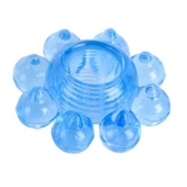 Голубая гелевая насадка-цветок - Toyfa Basic - в Серпухове купить с доставкой
