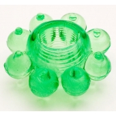 Зеленое эрекционное кольцо-цветок - Toyfa Basic - в Серпухове купить с доставкой
