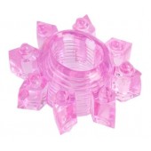 Розовое гелевое эрекционное кольцо-звезда - Toyfa Basic - в Серпухове купить с доставкой