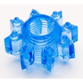 Голубая гелевая насадка-звезда - Toyfa Basic - в Серпухове купить с доставкой