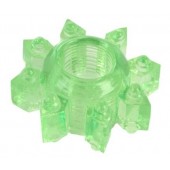 Зеленое эрекционное кольцо-звезда - Toyfa Basic - в Серпухове купить с доставкой