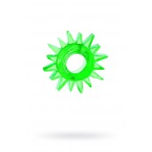 Зеленое эрекционное кольцо-солнце - Toyfa Basic - в Серпухове купить с доставкой