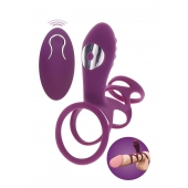 Фиолетовая эрекционная вибронасадка Halo Halo C-Ring Sleeve - Toy Joy - в Серпухове купить с доставкой
