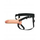 Полый страпон на ремнях 8’’ Hollow Silicone Strap-on - Pipedream - купить с доставкой в Серпухове