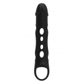 Черная насадка-удлинитель Vibrating Extender With Remote с вибрацией - Dream Toys - в Серпухове купить с доставкой