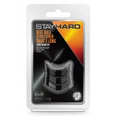 Черное эрекционное кольцо на мошонку Beef Ball Stretcher Snug X Long - Blush Novelties - в Серпухове купить с доставкой