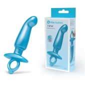 Голубая анальная пробка для массажа простаты Hither Silicone Prostate Plug - 14,3 см. - b-Vibe - в Серпухове купить с доставкой