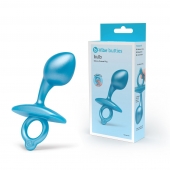 Голубая анальная пробка для массажа простаты Bulb Silicone Prostate Plug - 10,7 см. - b-Vibe - в Серпухове купить с доставкой