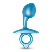 Голубая анальная пробка для массажа простаты Bulb Silicone Prostate Plug - 10,7 см. - b-Vibe - в Серпухове купить с доставкой