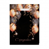 Пакет с вырубной ручкой и принтом в виде шариков (30х40 см) - Сима-Ленд - купить с доставкой в Серпухове