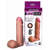 Фаллическая насадка для страпона UNICOCK 8  - 20 см. - LOVETOY (А-Полимер) - купить с доставкой в Серпухове