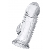 Прозрачная насадка на пенис с шипиками и коготком - 13,5 см. - A-toys - в Серпухове купить с доставкой