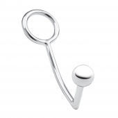 Кольцо на пенис с анальным стимулятором Stainless Steel Anal Hook   Cock Ring - BlueLine - в Серпухове купить с доставкой