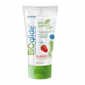 Гель-смазка на водной основе с ароматом клубники BioGlide - 80 мл. - Joy Division - купить с доставкой в Серпухове