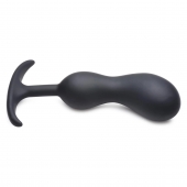 Черный массажер простаты с утяжелителями Premium Silicone Weighted Prostate Plug Large - 18,8 см. - XR Brands - в Серпухове купить с доставкой