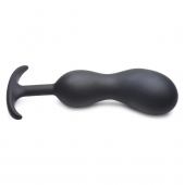 Черный массажер простаты с утяжелителями Premium Silicone Weighted Prostate Plug XL - 20,8 см. - XR Brands - в Серпухове купить с доставкой