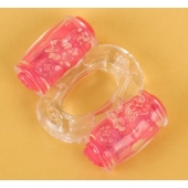 Прозрачное виброкольцо с двумя вибропульками - Toyfa Basic - в Серпухове купить с доставкой