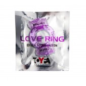 Фиолетовое виброкольцо с двумя вибропульками - Toyfa Basic - в Серпухове купить с доставкой